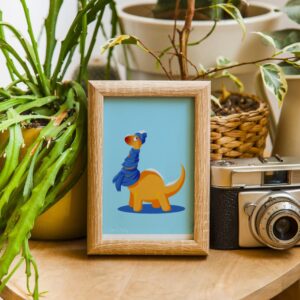 Carte dino en hiver