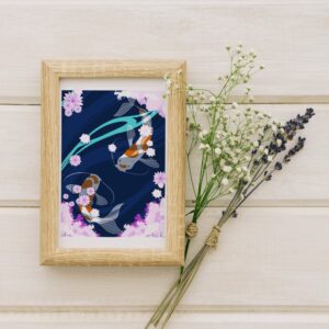 Carte A6 carpe printemps
